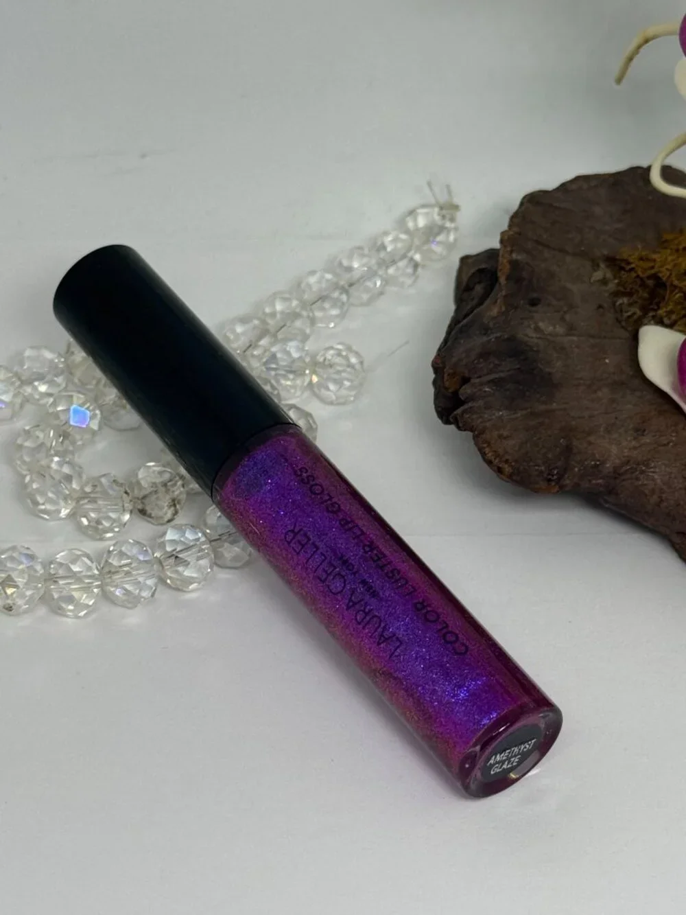 2x Laura Geller Color Luster Lip Gloss Hi-Def Top Coat - Amethyst Glaze - NIB